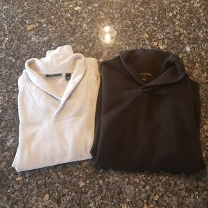 Two Men's Vneck Sweaters Size Large